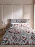 Catherine Lansfield pink dramatic floral duvet cover and pillowcase set - British product