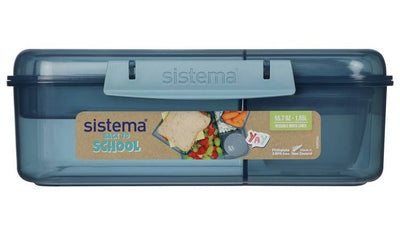 Sistema Bento Lunch Box Assorted Colours Food Storage Container 7.7x18.6x21.9cm