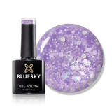 Bluesky glitter neon gel polish purple shade - British product
