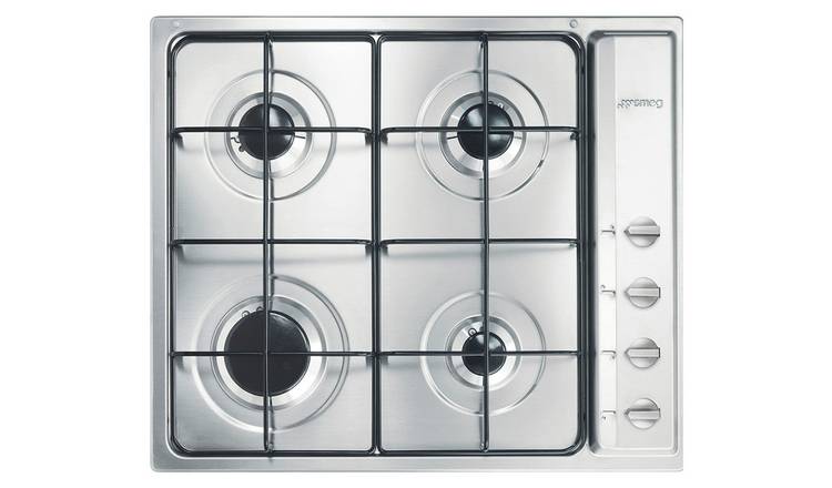 Smeg 60cm stainless steel gas hob (British brand)