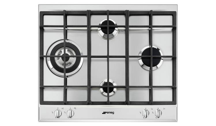 Smeg Cucina stainless steel 60cm gas hob (British brand)