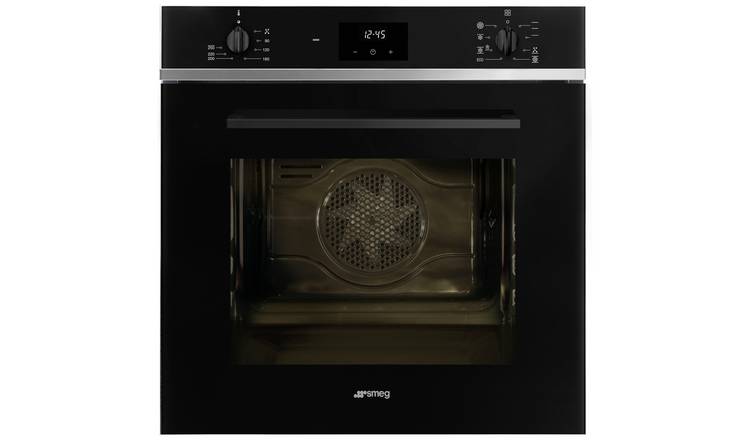 Smeg black built-in electric oven with 70L capacity (British brand)