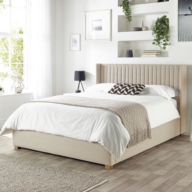 CL Soho Twill Double Ottoman Bedframe in Natural - British product