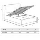 CL Soho Twill Double Ottoman Bedframe in Natural - British product