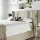 CL Soho Twill Double Ottoman Bedframe in Natural - British product