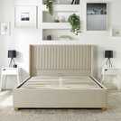CL Soho Twill Double Ottoman Bedframe in Natural - British product