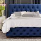 LLB ottoman bedframe navy kingsize, UK version