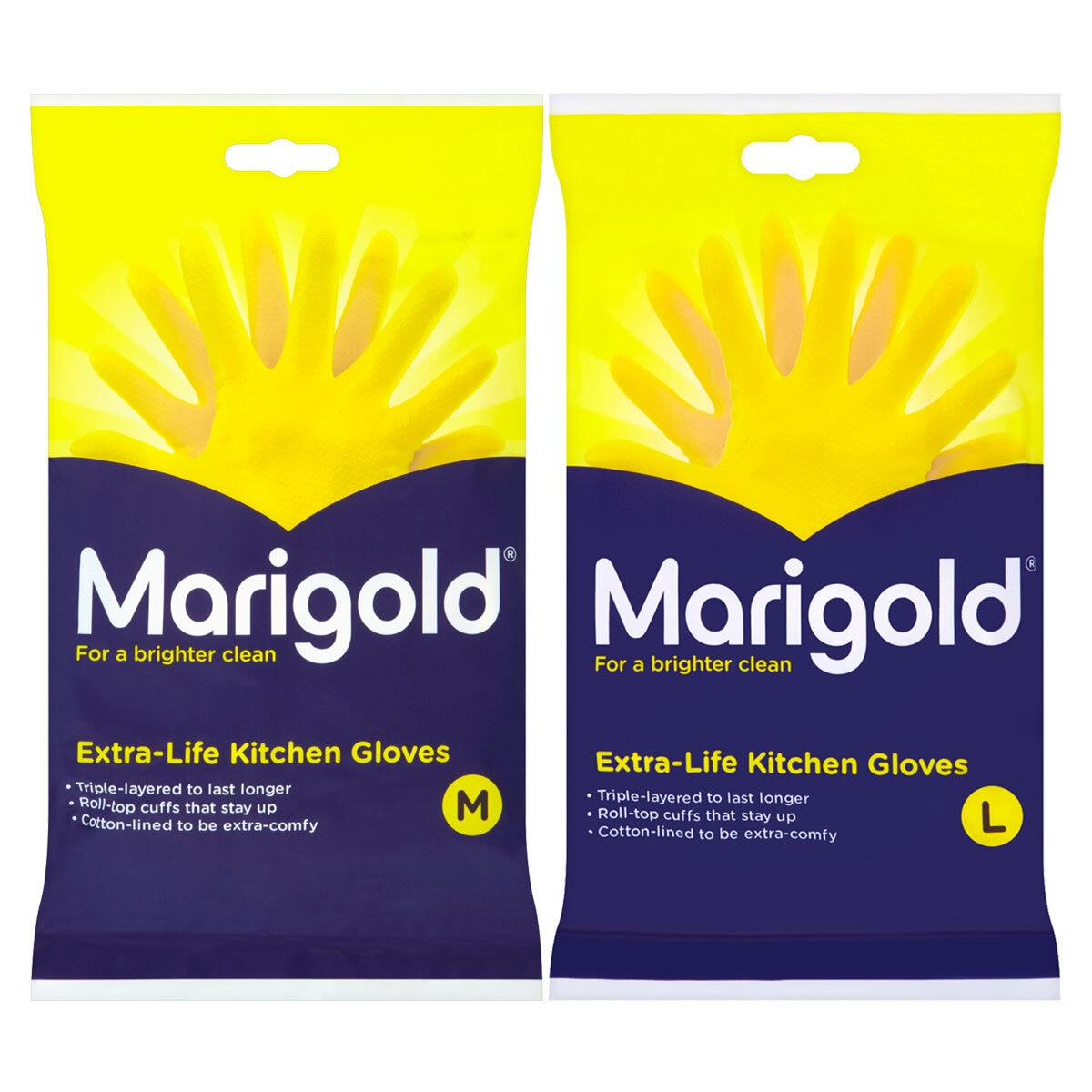 Marigold Extra Life Kitchen Gloves 6 Pack, imported from the UK