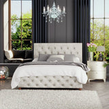 LLB Luna velvet small double ottoman storage bedframe in pearl, UK version