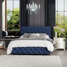 LLB double ottoman bedframe in navy, UK version