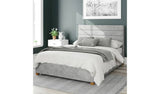 Aspire kingsize ottoman bedframe in silver - British product