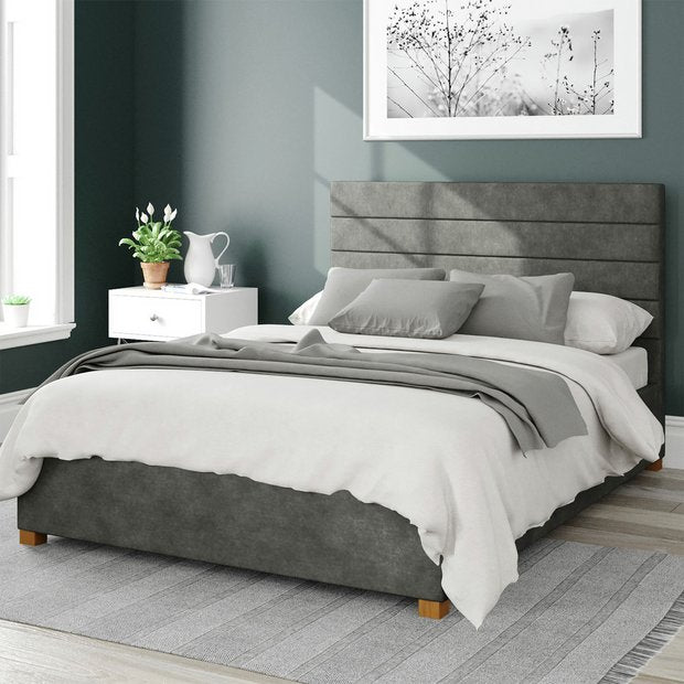 Aspire Kelly Ottoman bedframe Granite Superking - British product