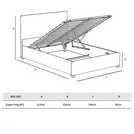Aspire Ottoman Bedframe Navy Superking - British product
