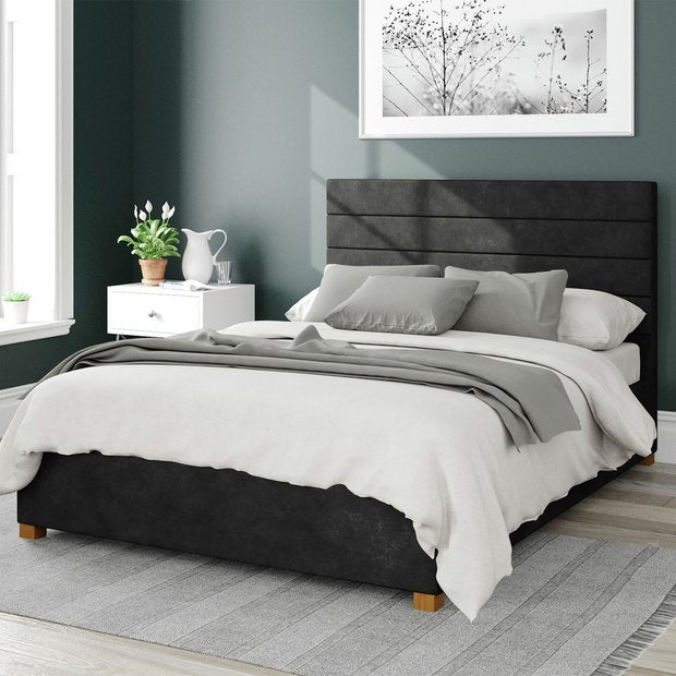 Aspire Kelly Ottoman Bedframe in Charcoal Superking - British product