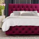 LLB Ottoman bed frame in Berry finish, Small double size, UK version