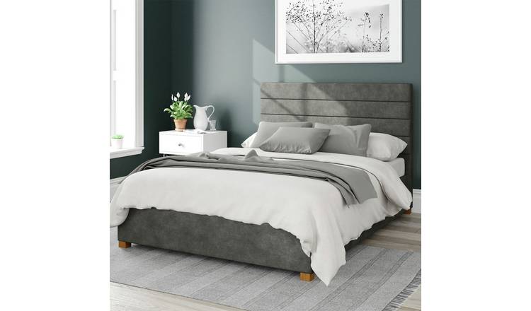 Aspire Kelly Linen Kingsize Ottoman Bedframe Granite - British product