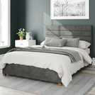 Aspire Kelly Linen Kingsize Ottoman Bedframe Granite - British product