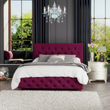 LLB Ottoman Storage Bedframe Berry Double, UK version