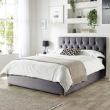CL Boutique Double Ottoman Bedframe in Steel - British product