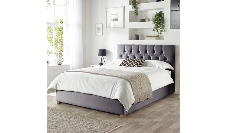 CL Boutique Double Ottoman Bedframe in Steel - British product