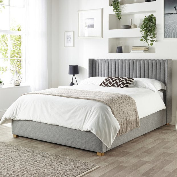 CL Soho Twill Ottoman bedframe grey double - British product