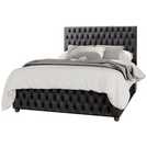 LLB Seren Velvet Kingsize Ottoman Bedframe - Black