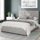Aspire Grant Light Silver Kingsize Ottoman bedframe - British product