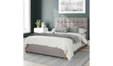 Aspire Sinatra velvet kingsize ottoman bedframe in silver - British product