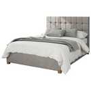 Aspire Sinatra velvet kingsize ottoman bedframe in silver - British product