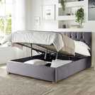 CL Boutique Velvet Ottoman Bedframe in Steel Kingsize - British product