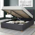 Aspire Sinatra Velvet Superking Ottoman Bedframe Steel - British product