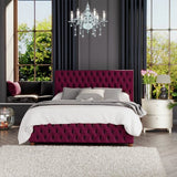 LLB Ottoman Bed Frame Berry Double, UK version