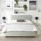CL Boutique Ottoman Bedframe Light Silver Superking - British product