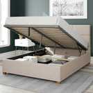 Aspire Caine Twill Double Ottoman Bedframe - Natural