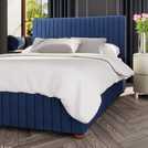 LLB Estella Velvet Ottoman Bedframe Navy Kingsize, UK version