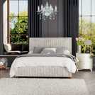 LLB Estella Velvet Double Ottoman Bedframe Pearl, UK version