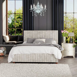 LLB Estella Velvet Kingsize Ottoman Bedframe Pearl, UK version