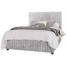 LLB Estella Velvet Double Ottoman Bedframe in Silver, UK version