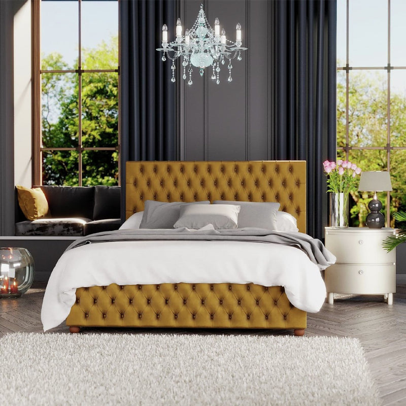 LLB ottoman bed frame in Ochre Kingsize, UK version