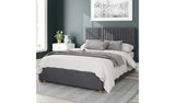Aspire Grant Velvet Ottoman bedframe Steel Superking - British product