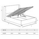 CL Soho kingsize ottoman bedframe in grey - British product