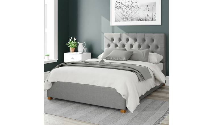 Aspire Superking Ottoman Bed Frame in Grey Linen - British product