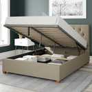 Aspire Olivier Linen Kingsize Ottoman Bedframe in Natural - British product