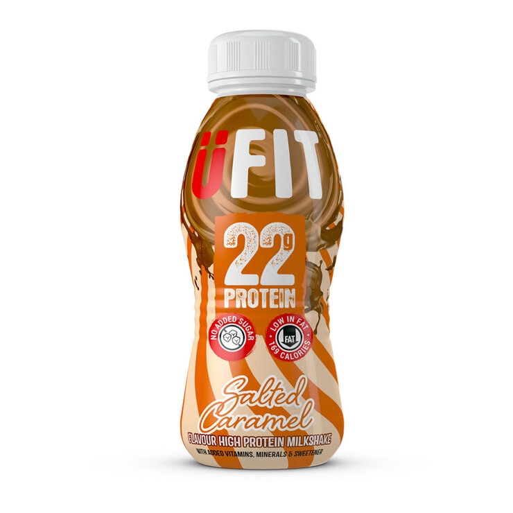 UFIT salted caramel protein shake 12 x 310ml (British brand)