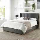 CL Soho Twill Kingsize Ottoman Bedframe in Charcoal - British product