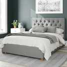 Aspire Olivier Linen Kingsize Ottoman Bedframe in Grey - British product