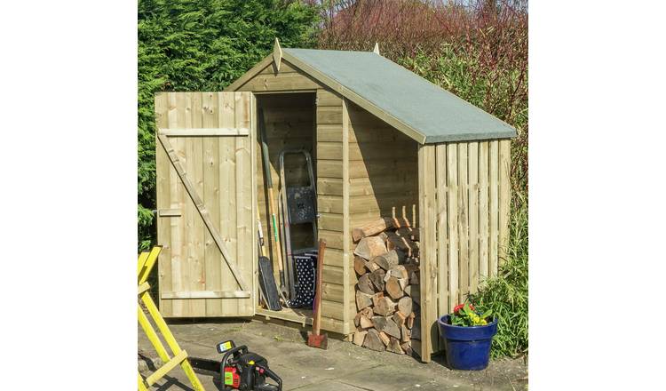 Rowlinson Shiplap Oxford Shed with Lean To 4x3ft, imported from the UK