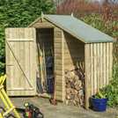 Rowlinson Shiplap Oxford Shed with Lean To 4x3ft, imported from the UK