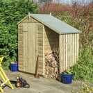 Rowlinson Shiplap Oxford Shed with Lean To 4x3ft, imported from the UK