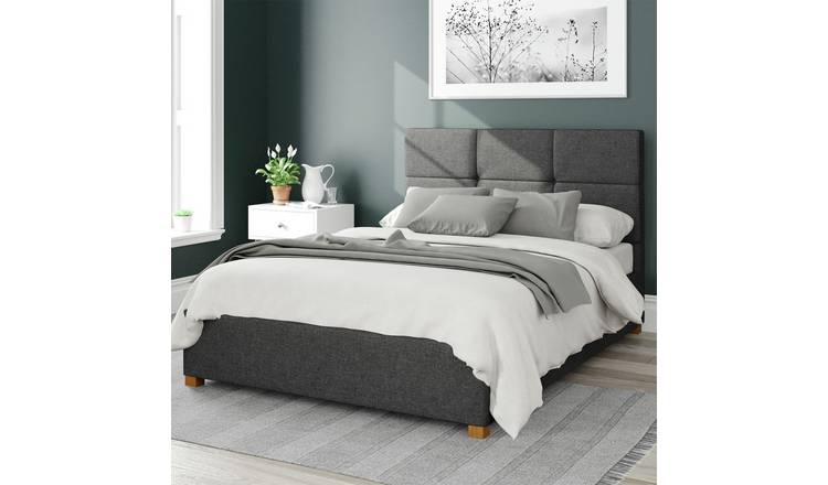 Aspire charcoal double ottoman bedframe - British product